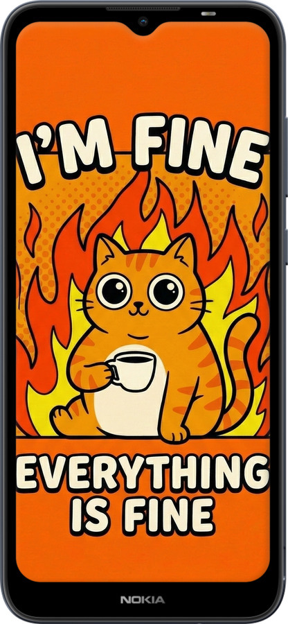 Силіконовий чехол Funny Cat для Nokia C20 - 6786u-2510 изображение 