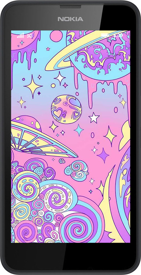 Силиконовый чехол Розовая галактика для Nokia Lumia 630 - 4146u-365 изображение 