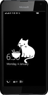 3D пластиковый матовый чехол С милым котом на черном фоне для Nokia Lumia 650 - 6528m-393 изображение 