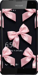 3D пластиковый матовый чехол Coquette Ribbons Dark Coquette для Nokia Lumia 650 - 6767m-393 изображение 