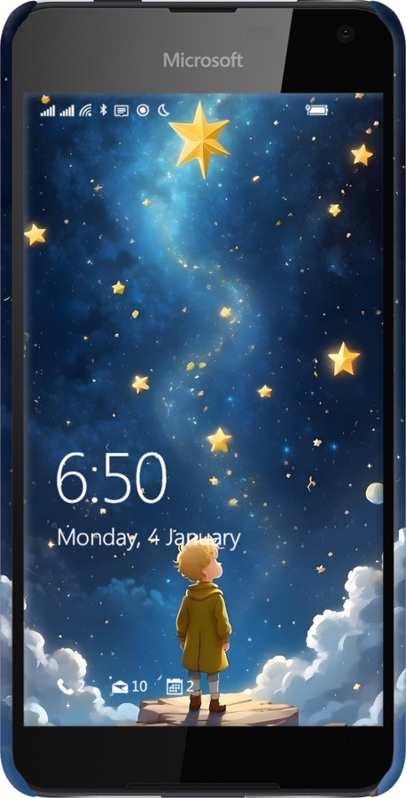 3D пластиковый матовый чехол Маленький принц для Nokia Lumia 650 - 6326m-393 изображение 
