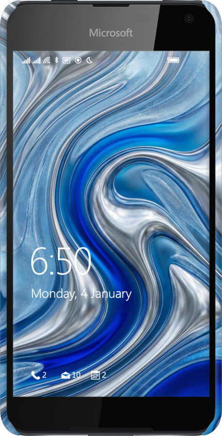 3D пластиковий матовий чехол Liquid Chrome для Nokia Lumia 650 - 6781m-393 изображение 