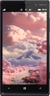 Силиконовый чехол Розовые облака для Nokia Lumia 830 - 5660u-329 изображение 