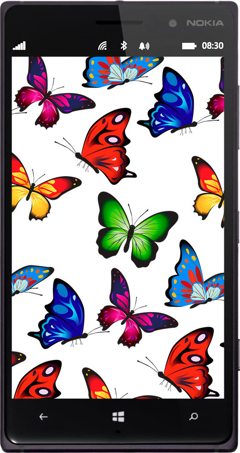 Силіконовий чехол Барвисті метелики для Nokia Lumia 830 - 4761u-329 изображение 