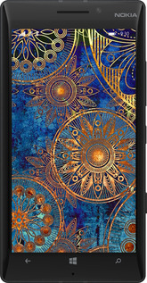 Силиконовый чехол Золотой узор для Nokia Lumia 930 - 678u-311 изображение 