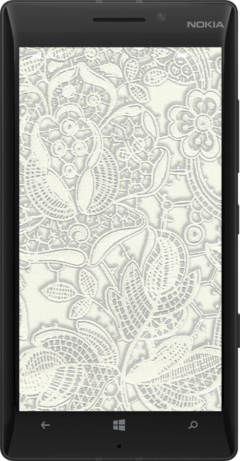 Силиконовый чехол Белое кружево для Nokia Lumia 930 - 4383u-311 изображение 