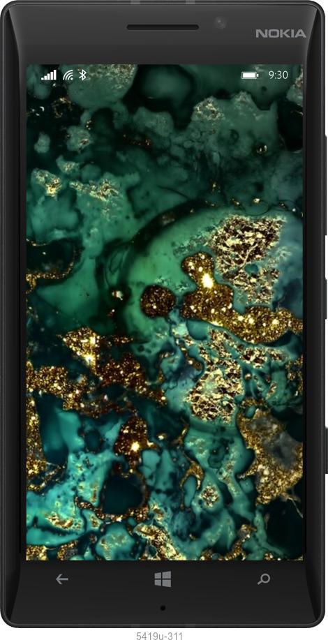 Силиконовый чехол Мрамор золото богатство для Nokia Lumia 930 - 5419u-311 изображение 