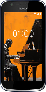 Силиконовый чехол Чехол для телефона Мужчина за Роялем для Nokia 1 - 5938u-1373 изображение 
