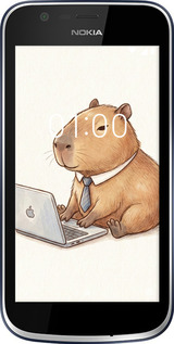 Силиконовый чехол Funny Capybara CEO Working для Nokia 1 - 6777u-1373 изображение 