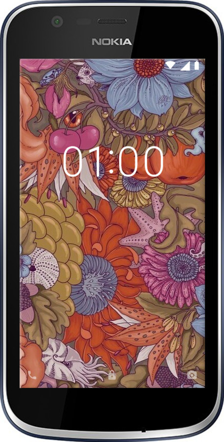 Силіконовий чехол Абстрактні  квіти для Nokia 1 - 6526u-1373 изображение 