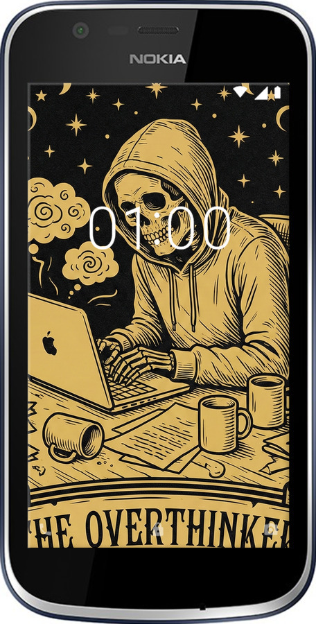 Силиконовый чехол The Overthinker для Nokia 1 - 6774u-1373 изображение 