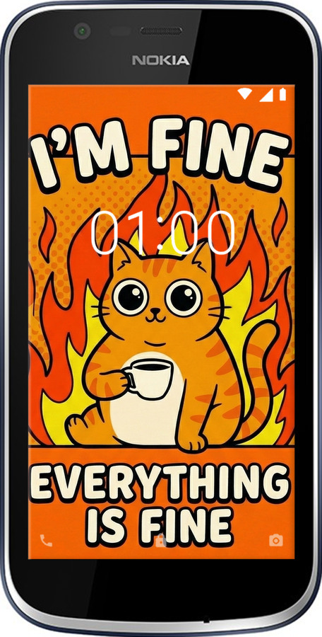 Силіконовий чехол Funny Cat для Nokia 1 - 6786u-1373 изображение 