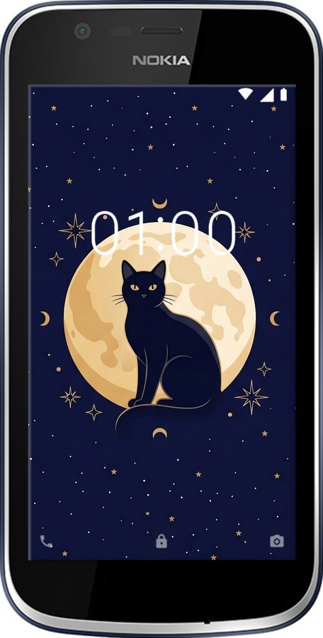 Силиконовый чехол Cute Cat Celestial/Witchy для Nokia 1 - 6787u-1373 изображение 