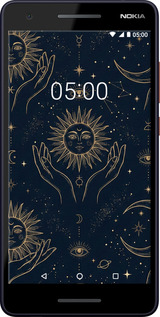 Силиконовый чехол Celestial Harmony: Sun & Moon Gold Mystic Pattern для Nokia 2.1 - 6778u-1532 изображение 