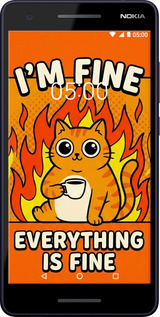 Силиконовый чехол Funny Cat для Nokia 2.1 - 6786u-1532 изображение 