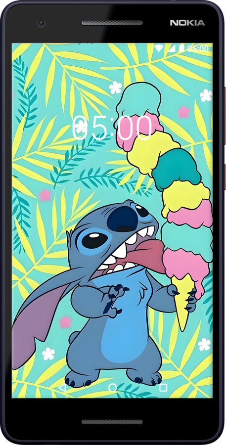 Силиконовый чехол Стич для Nokia 2.1 - 6361u-1532 изображение 