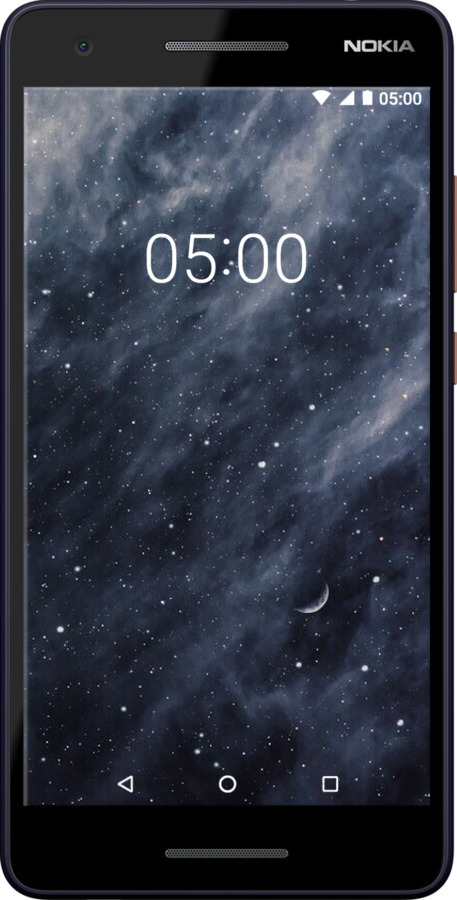 Силіконовий чехол Сині хмари, Синій місяць для Nokia 2.1 - 6398u-1532 изображение 