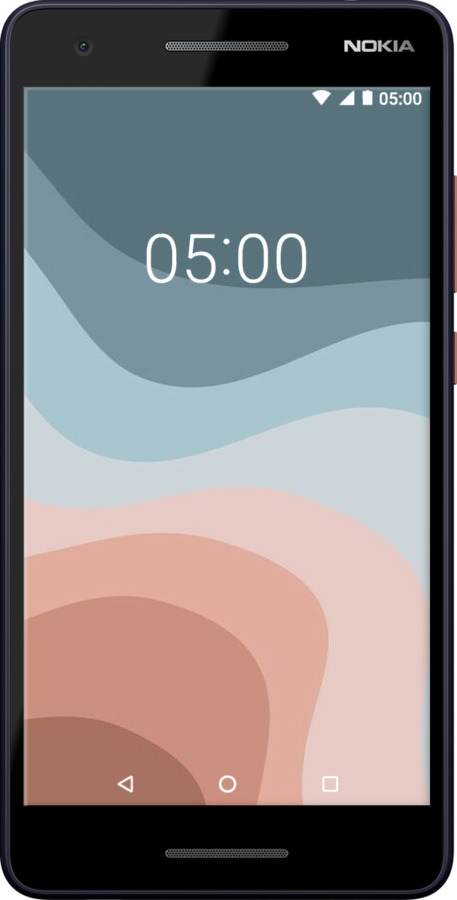 Силиконовый чехол С синими и розовыми волнами в стиле ретро для Nokia 2.1 - 6532u-1532 изображение 