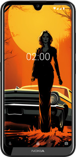 Силиконовый чехол Чехол для телефона Девушка возле автомобиля для Nokia 2.2 - 5946u-1706 изображение 