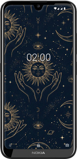 Силиконовый чехол Celestial Harmony: Sun & Moon Gold Mystic Pattern для Nokia 2.2 - 6778u-1706 изображение 