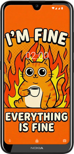 Силиконовый чехол Funny Cat для Nokia 2.2 - 6786u-1706 изображение 