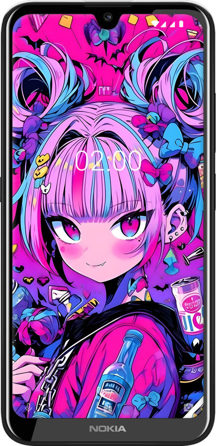 Силиконовый чехол Аниме милаха для Nokia 2.2 - 6314u-1706 изображение 