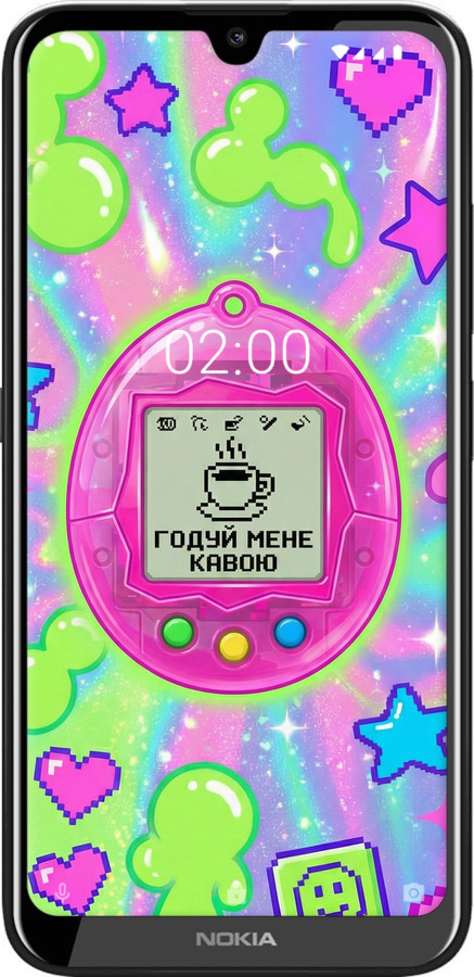 Силіконовий чехол Y2K Aesthetic Retro Pet: Годуй мене кавою для Nokia 2.2 - 6784u-1706 изображение 