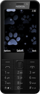 Силиконовый чехол С синими отпечатками лап для Nokia 230 - 6441u-339 изображение 