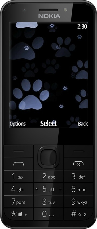 Силиконовый чехол С синими отпечатками лап для Nokia 230 - 6441u-339 изображение 