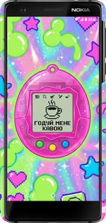 3D пластиковий матовий чехол Y2K Aesthetic Retro Pet: Годуй мене кавою для Nokia 3.1 - 6784m-1530 изображение 