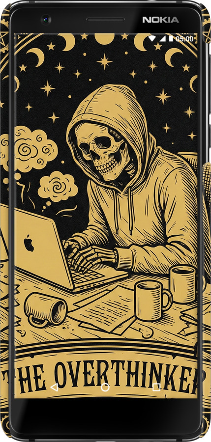 3D пластиковый матовый чехол The Overthinker для Nokia 3.1 - 6774m-1530 изображение 
