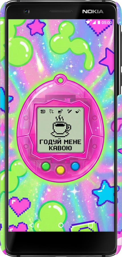 3D пластиковий матовий чехол Y2K Aesthetic Retro Pet: Годуй мене кавою для Nokia 3.1 - 6784m-1530 изображение 