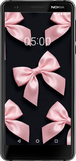 Силіконовий чехол Coquette Ribbons Dark Coquette для Nokia 3.1 - 6767u-1530 изображение 