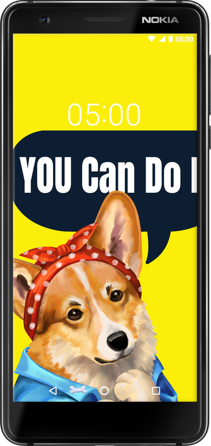 Силиконовый чехол чехол с корги You Can Do It для Nokia 3.1 - 6184u-1530 изображение 