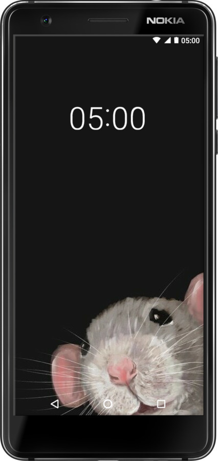Силиконовый чехол The Peeking Rat для Nokia 3.1 - 6442u-1530 изображение 
