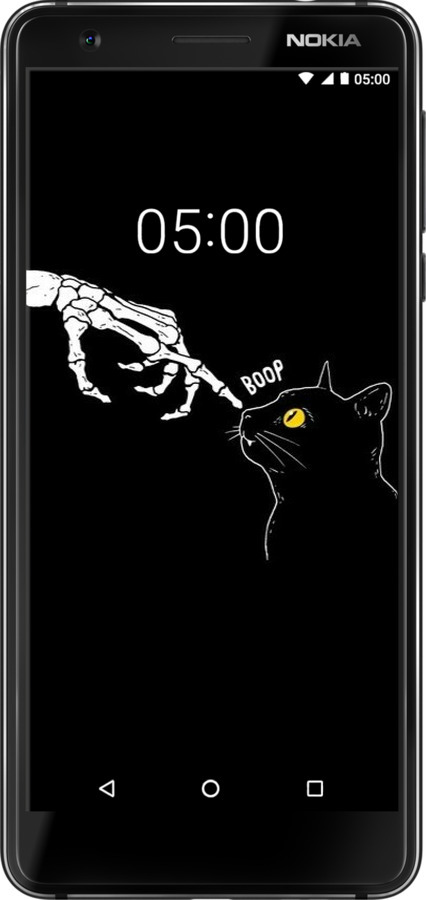 Силиконовый чехол Кошка для Nokia 3.1 - 6505u-1530 изображение 