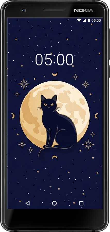 Силиконовый чехол Cute Cat Celestial/Witchy для Nokia 3.1 - 6787u-1530 изображение 