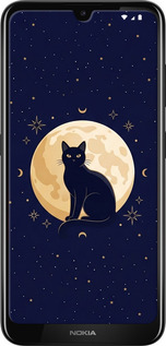 Силиконовый чехол Cute Cat Celestial/Witchy для Nokia 3.2 - 6787u-1705 изображение 