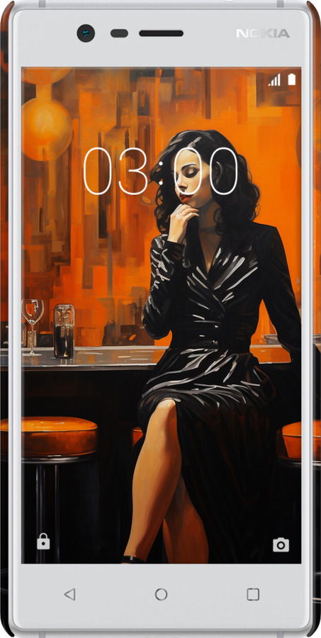 3D пластиковий матовий чехол Чохол для телефону для Nokia 3 - 5961m-818 изображение 