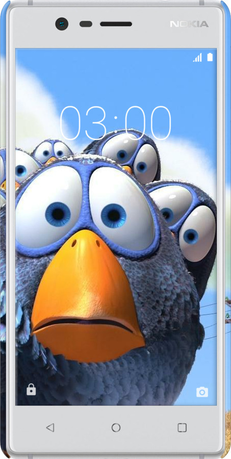 3D пластиковий матовий чехол Angry Birds для Nokia 3 - 6008m-818 изображение 