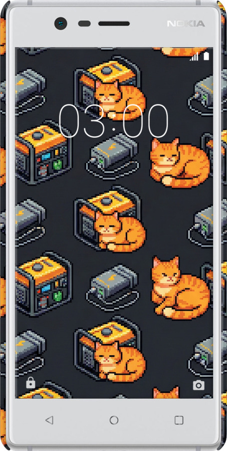 3D пластиковый матовый чехол Autonomous Zone для Nokia 3 - 6771m-818 изображение 