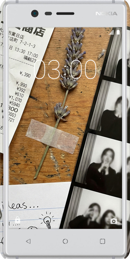 3D пластиковый матовый чехол Aesthetic Scrapbook Collage для Nokia 3 - 6773m-818 изображение 