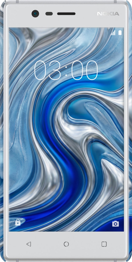 3D пластиковий матовий чехол Liquid Chrome для Nokia 3 - 6781m-818 изображение 