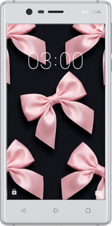 Силиконовый чехол Coquette Ribbons Dark Coquette для Nokia 3 - 6767u-818 изображение 