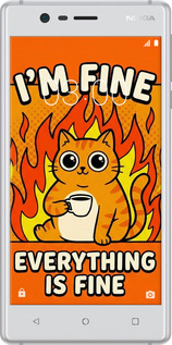 2D пластиковий чехол Funny Cat для Nokia 3 - 6786t-818 изображение 