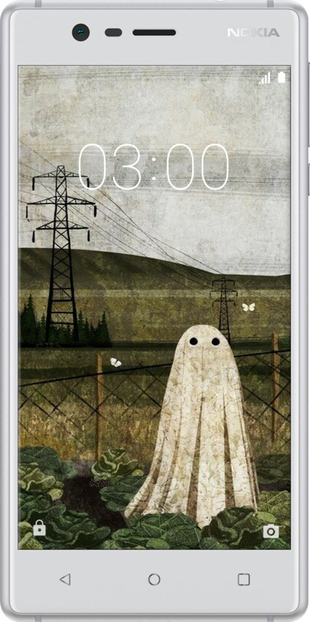 Силіконовий чехол Ілюстрація привид у капусті для Nokia 3 - 6440u-818 изображение 