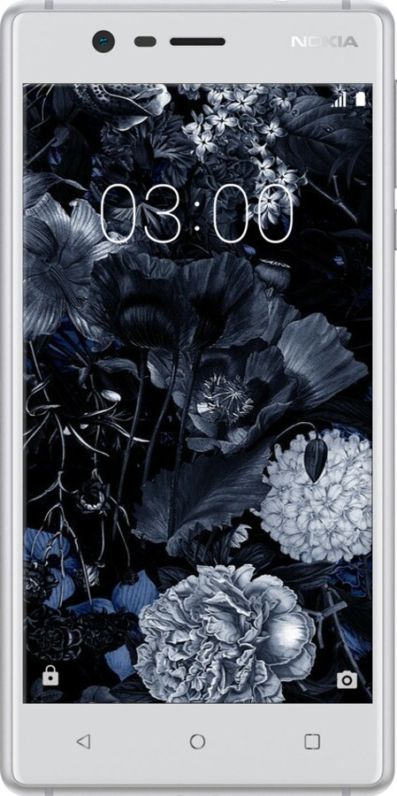 Силіконовий чехол Анотація квітковий малюнок в синіх тонах. для Nokia 3 - 6539u-818 изображение 