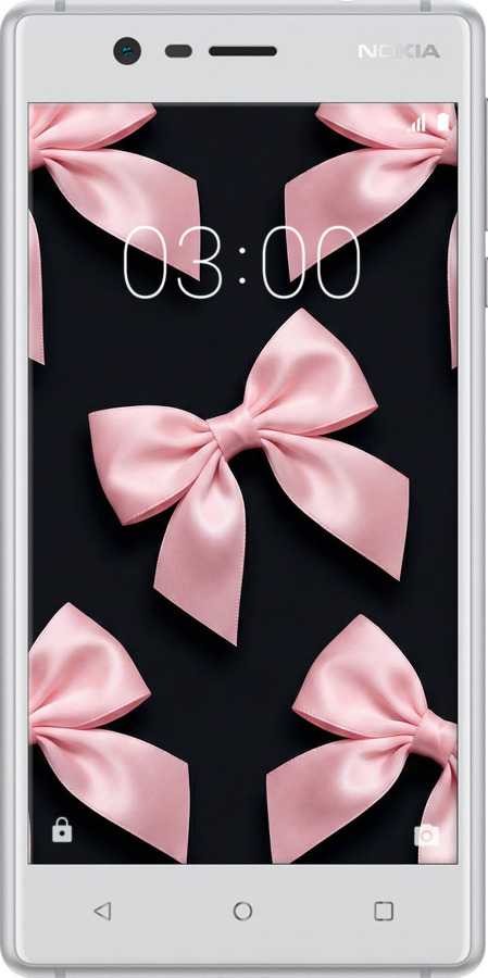 Силиконовый чехол Coquette Ribbons Dark Coquette для Nokia 3 - 6767u-818 изображение 