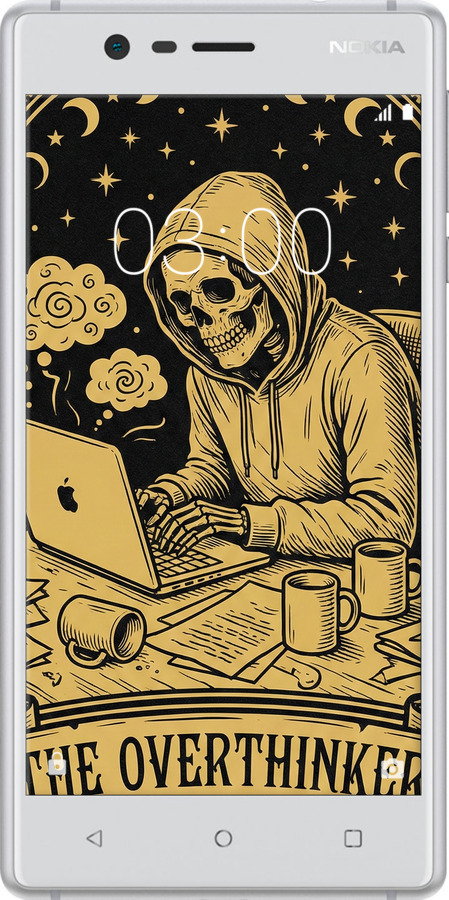 2D пластиковый чехол The Overthinker для Nokia 3 - 6774t-818 изображение 