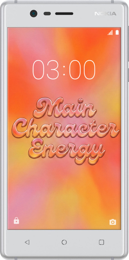 2D пластиковый чехол Aura Gradient Main Character Energy Aesthetic Y2K для Nokia 3 - 6783t-818 изображение 
